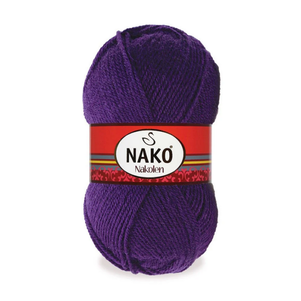 Nako Nakolen yarn skein color 188, soft acrylic wool blend yarn for socks and everyday knitting