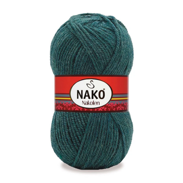 Nako Nakolen yarn skein color 305, soft acrylic wool blend yarn for socks and everyday knitting