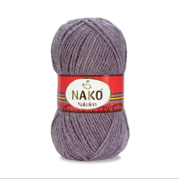 Nako Nakolen yarn skein color 23331, soft acrylic wool blend yarn for socks and everyday knitting
