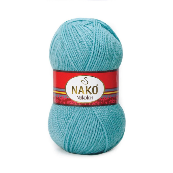Nako Nakolen yarn skein color 2837, soft acrylic wool blend yarn for socks and everyday knitting