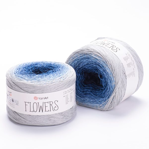 YarnArt Flowers cake yarn skein 271, gradient color changing cotton acrylic yarn