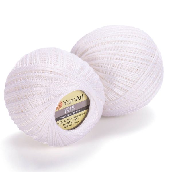 YarnArt Iris lace cotton crochet thread skein, mercerized cotton yarn for summer knitting and crochet color 910