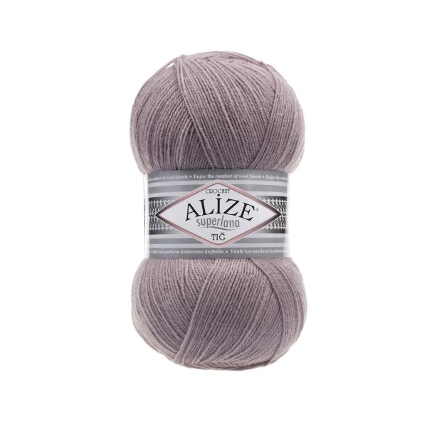 Alize Superlana Tig yarn skein color 142 fine wool acrylic blend yarn for lace knitting shawls and lightweight garments