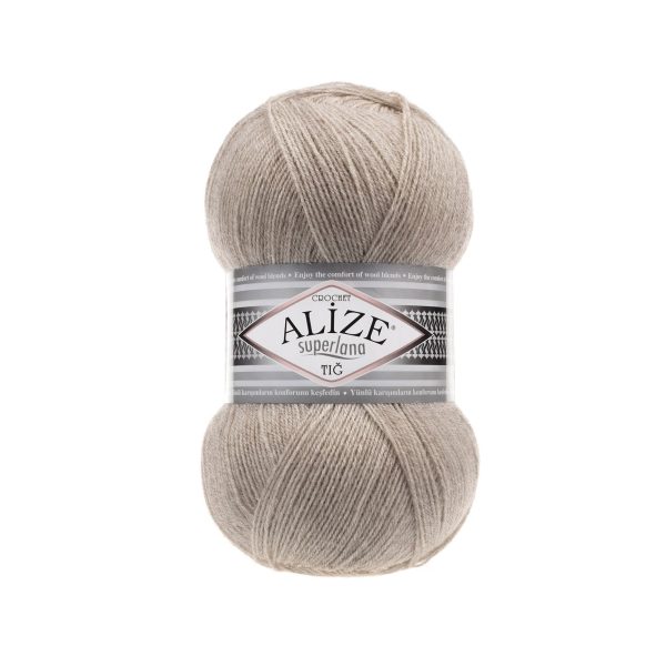 Alize Superlana Tig yarn skein color 207 fine wool acrylic blend yarn for lace knitting shawls and lightweight garments