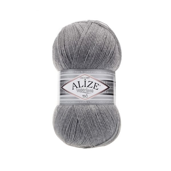 Alize Superlana Tig yarn skein color 21 fine wool acrylic blend yarn for lace knitting shawls and lightweight garments