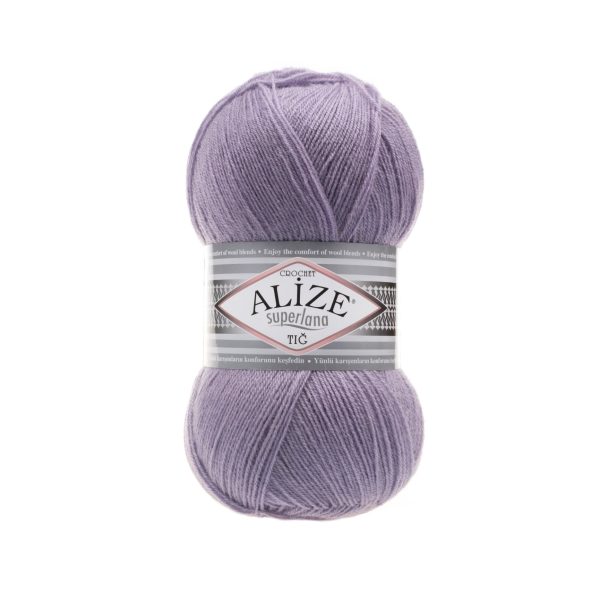Alize Superlana Tig yarn skein color 257 fine wool acrylic blend yarn for lace knitting shawls and lightweight garments