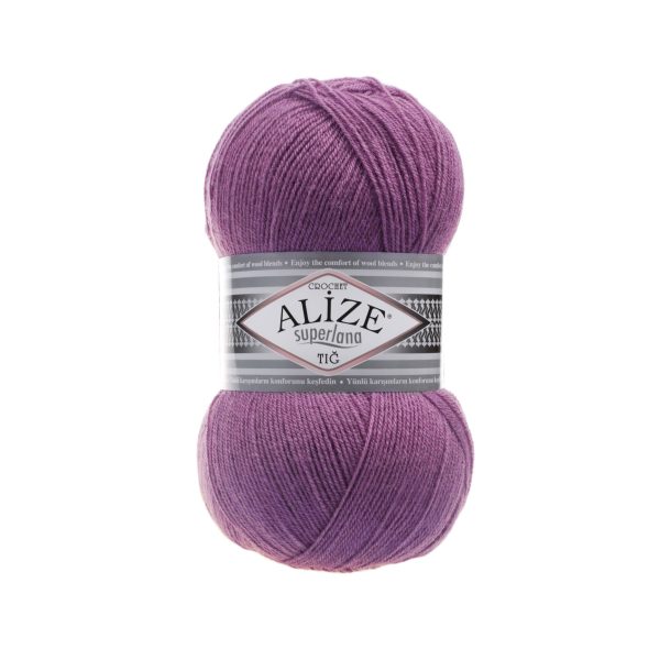 Alize Superlana Tig yarn skein color 440 fine wool acrylic blend yarn for lace knitting shawls and lightweight garments