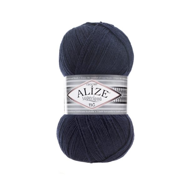 Alize Superlana Tig yarn skein color 58 fine wool acrylic blend yarn for lace knitting shawls and lightweight garments