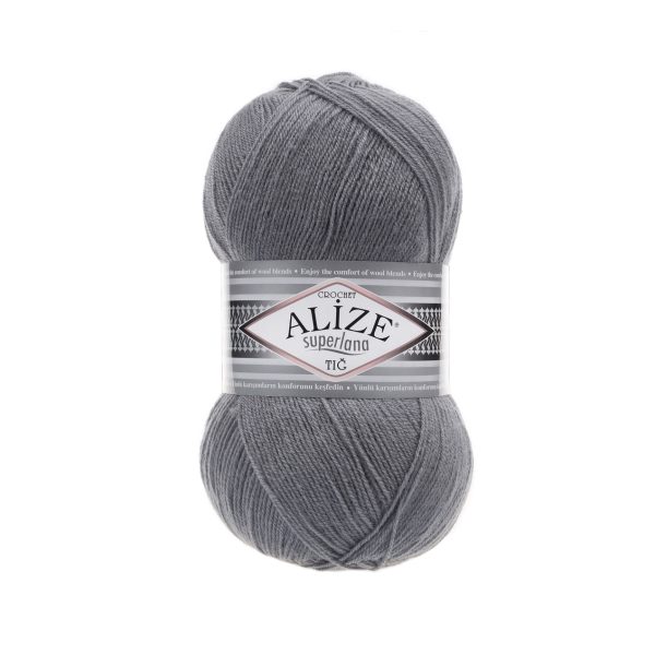 Alize Superlana Tig yarn skein color 87 fine wool acrylic blend yarn for lace knitting shawls and lightweight garments