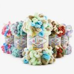 ALIZE PUFFY COLOR - multicolor loop yarn for finger knitting