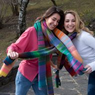 Scarf from yarn DettoFatto, gradient yarn, beautiful happy colors