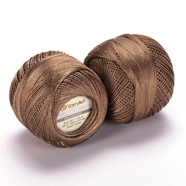 YarnArt Tulip crochet thread silky shiny yarn skein color 403 for lace crochet summer garments and accessories