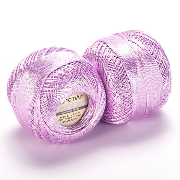 YarnArt Tulip crochet thread silky shiny yarn skein color 417 for lace crochet summer garments and accessories