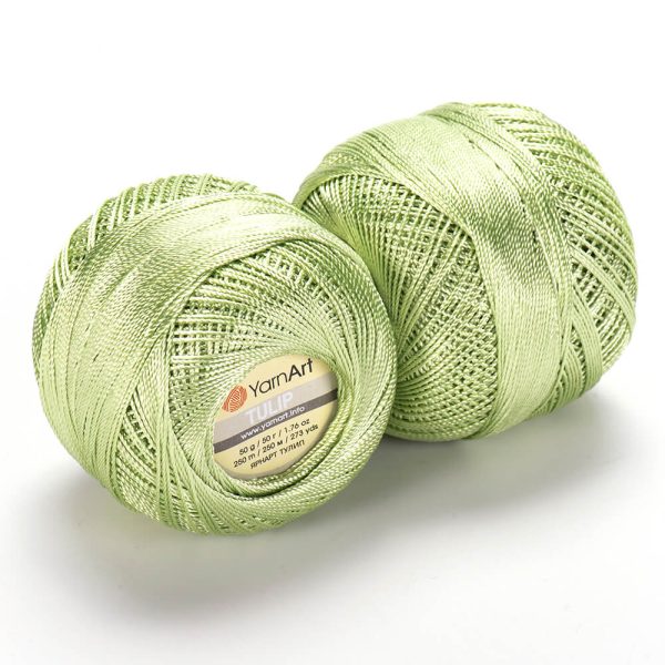 YarnArt Tulip crochet thread silky shiny yarn skein color 425 for lace crochet summer garments and accessories