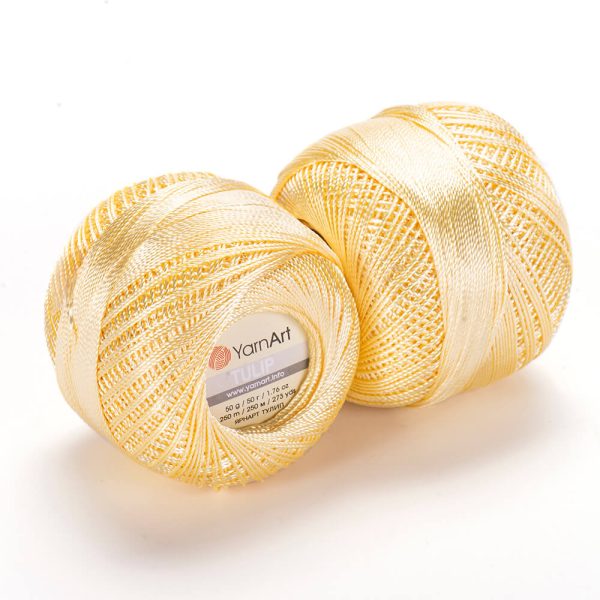 YarnArt Tulip crochet thread silky shiny yarn skein color 463 for lace crochet summer garments and accessories
