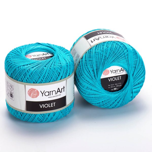 YarnArt Violet crochet thread mercerized cotton yarn skein color 08 fine lace yarn for doilies and summer garments