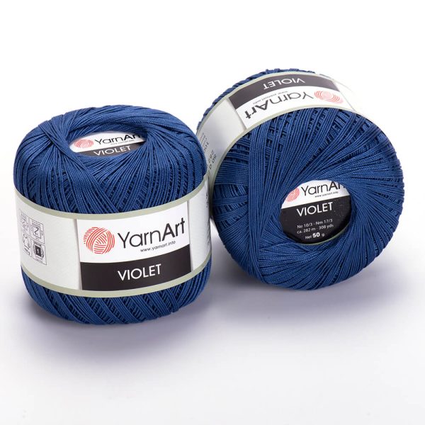 YarnArt Violet crochet thread mercerized cotton yarn skein color 54 fine lace yarn for doilies and summer garments
