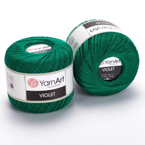 YarnArt Violet crochet thread mercerized cotton yarn skein color 34 fine lace yarn for doilies and summer garments