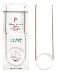 Pony Tunisian circular crochet hooks with flexible cable 80 cm