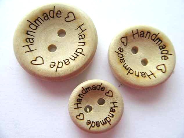 418 25mm WOOD BUTTON 418 - Image 1