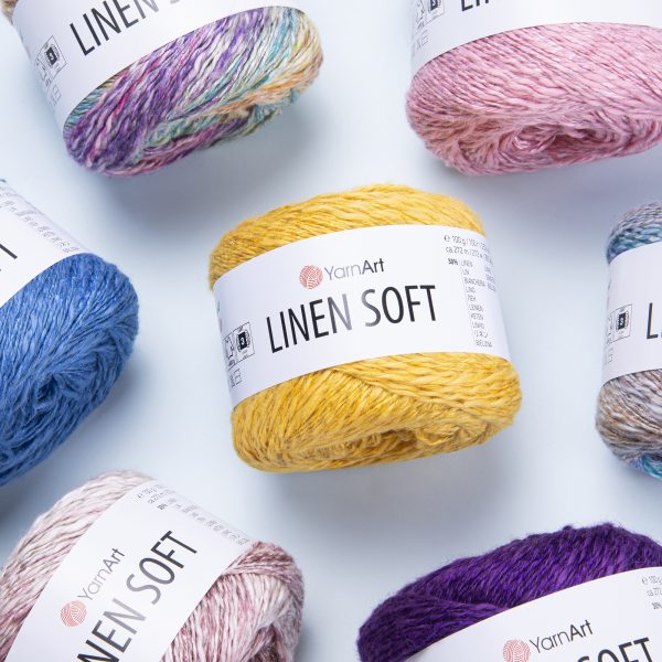YarnArt Linen Soft ir augstas kvalitātes vasaras dzija, kas apvieno lina svaigumu, kokvilnas maigumu un viskozes eleganto plūdumu.