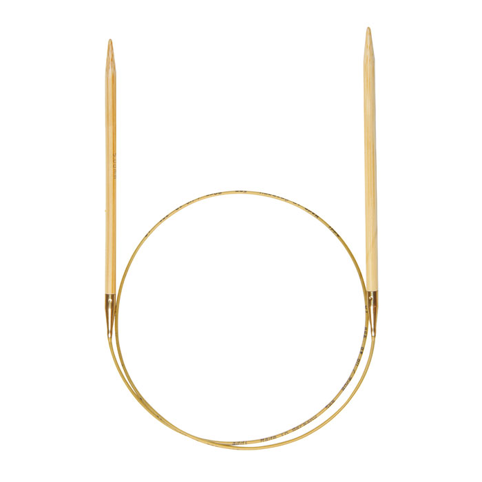 bamboo labs ADDI NATURE BAMBOO CIRCULAR KNITTING NEEDLE 80CM - Image 1
