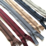 ZIPPERS WITH 2 SLIDERS 85CM