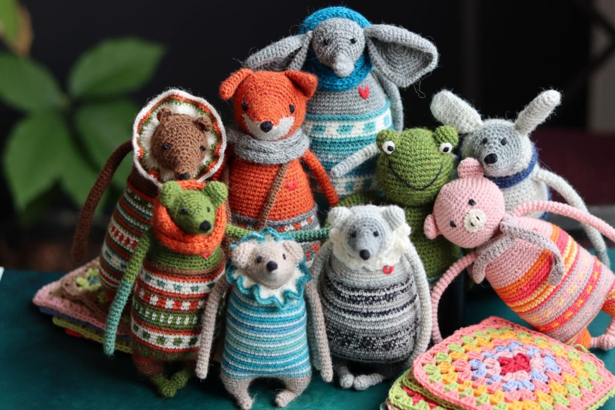set of amigurumi animals