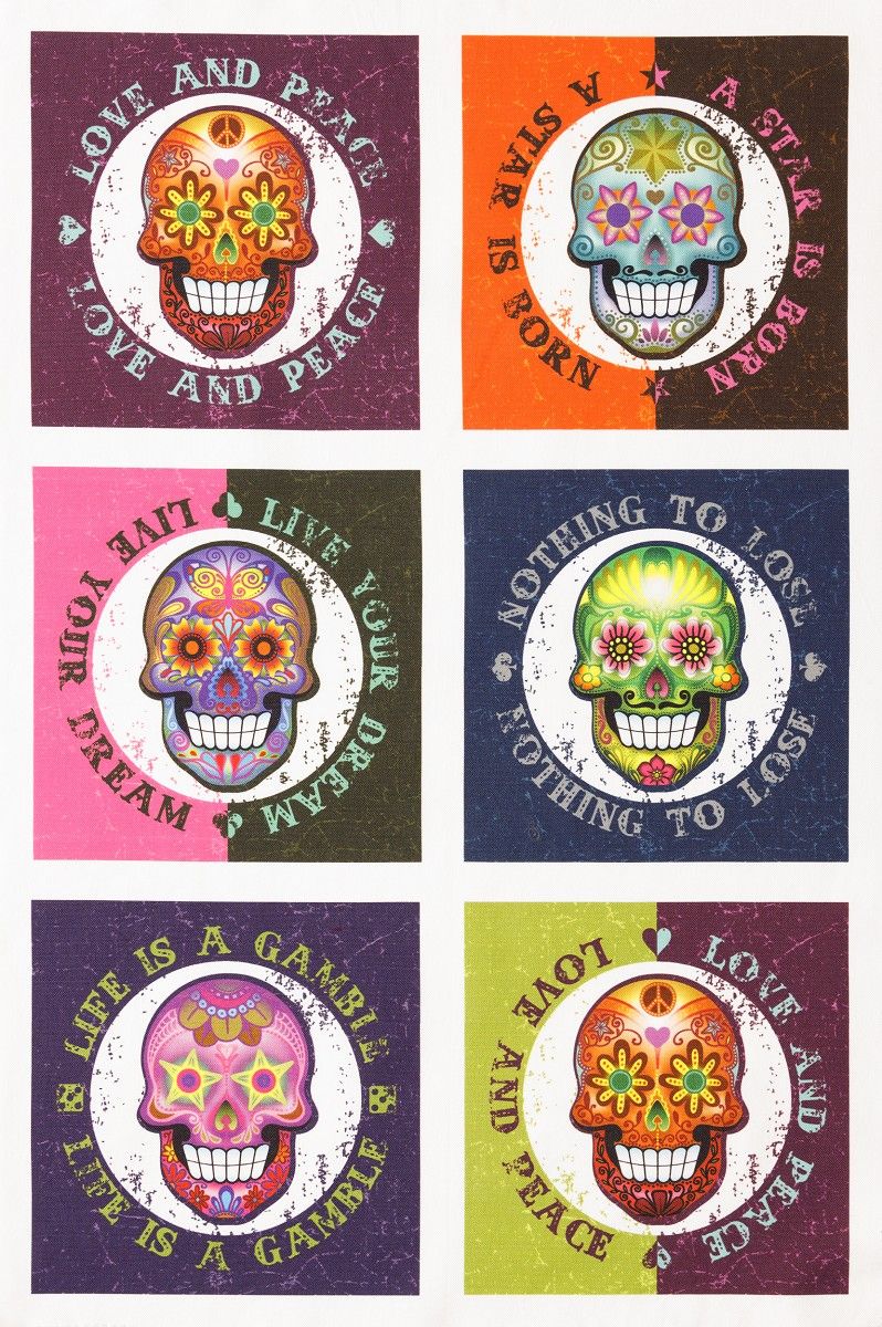 love and peace KITCHEN TOWEL digital print 50*70cm LOVE & PEACE - Image 1